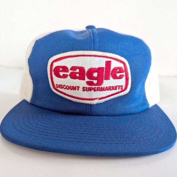 Vintage Snapback Advertising Hat for Eagle Supermarket Twill Embroidery Logo - Picture 2 of 7